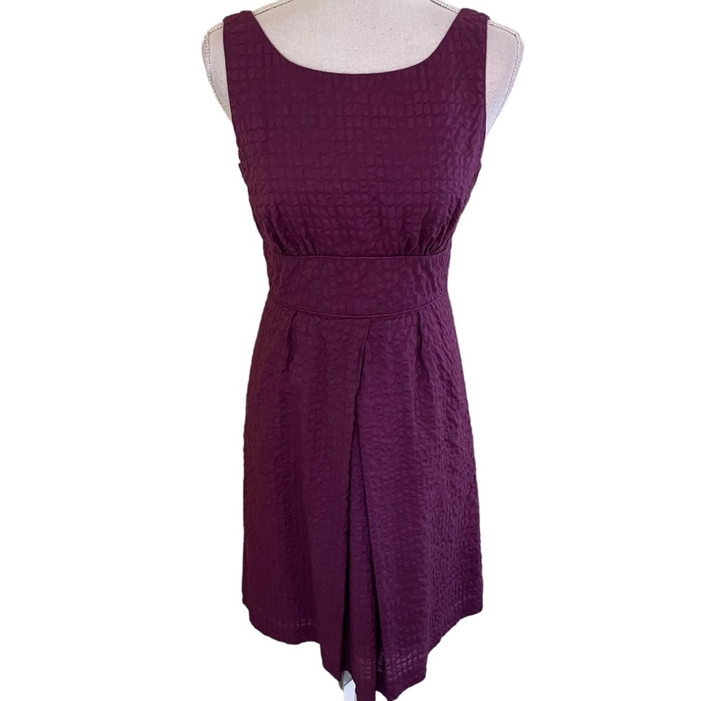 J. Crew Factory Purple Cotton Sleeveless Aline Dress 4
